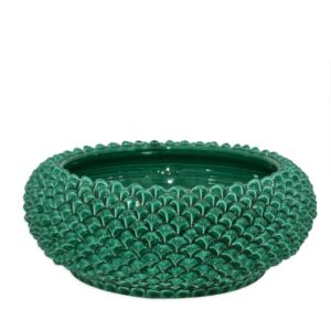 Centrotavola a pigna tonda Ø 33 verde smeraldo