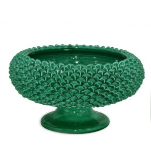 Alzata a pigna tonda 2°M Ø 33 verde smeraldo