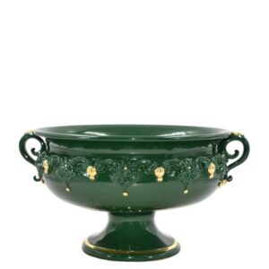 Alzata Ø 40 plastico sofia verde antico e oro