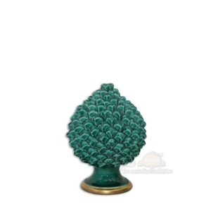Pigna artigianale h 15 verde rame