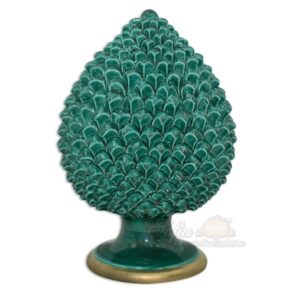 Pigna artigianale h 40 verde rame