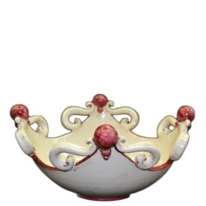 Centrotavola pallina Ø 25 avorio/bordeaux