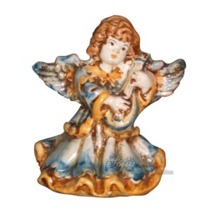 Angelo appoggio 10x10 blu/arancio - Bomboniera