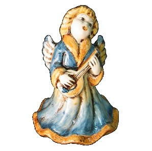 Angelo appoggio mandolino h 18 blu/arancio