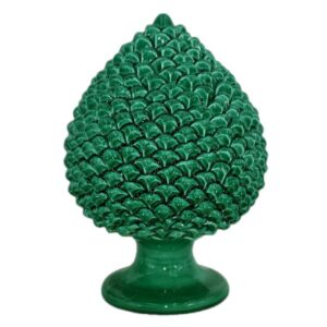 Applique a pigna artigianale h 25 verde smeraldo