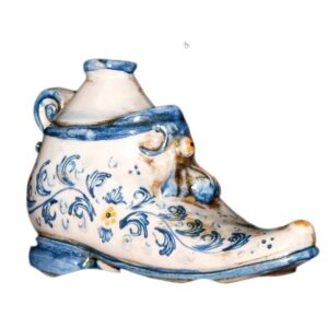 Scarpa scaldamano m 15x10 s. d'arte mono blu - Bomboniera