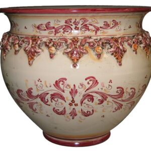 Cachepot Ø 45 plastico sofia bordeaux/arancio