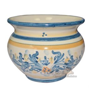 Cachepot mini Ø 9 s. d'arte blu/arancio - Bomboniera