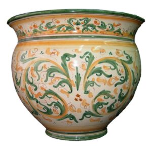 Cachepot Ø 40 s. d'arte verde/arancio