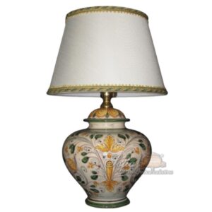 Lume palla h 35 antico fogliame (h66 c/paralume Ø45)