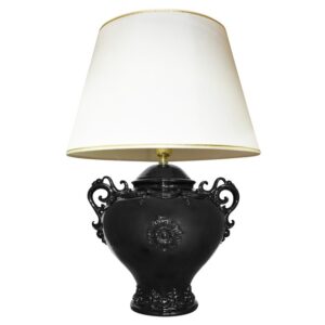 Lume palla c/manici h 35 plastico sofia black line (h65 c/paralume Ø45)