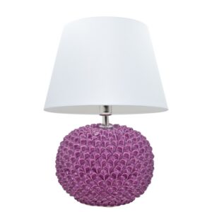 Lume palla a pigna comodino h 15 glicine (h30 c/paralume Ø25)