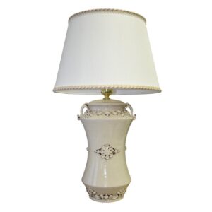 Lume albarello c/manici h 35 plastico sofia avorio (h63 c/paralume Ø40)
