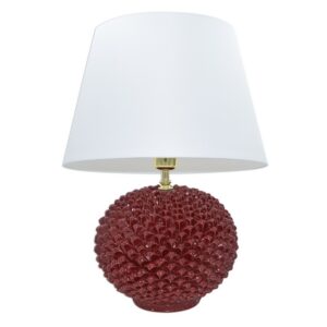 Lume palla a pigna h 30 bordeaux integrale (h60 c/paralume Ø45)
