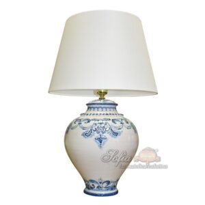 Lume boccia h 35 masha mono blu s. d'arte (h60 c/paralume Ø40)