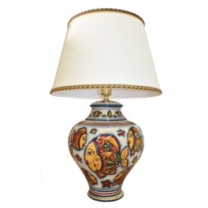 Lume boccia h 35 decoro pesci (h60 c/paralume Ø40)