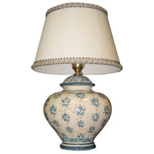 Lume palla comodino h 20 linea stars mono blu (h40 c/paralume Ø25)