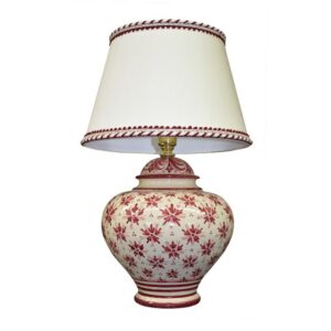 Lume palla comodino h 20 linea stars mono bordeaux (h40 c/paralume Ø25)