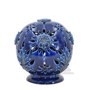 Lume palla traforato mod. Muscia h 25 blu intenso