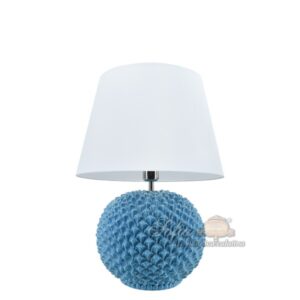 Lume palla a pigna comodino h 15 turchese (h30 c/paralume Ø25)