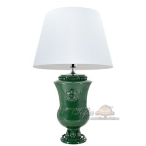 Lume a calice h 35 s/manici verde antico (h63 c/paralume Ø40)