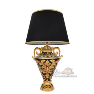 Lume defra h 35 ornato fondo nero (h63 c/paralume Ø35)