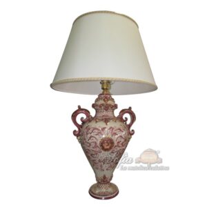 Lume maxi h 50 plastico sofia s.d'arte bordeaux/arancio (h83 c/paralume Ø50)