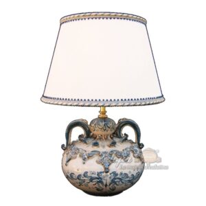Lume bottiglia 2° M h 22 plastico sofia mono blu (h41 c/paralume Ø30)