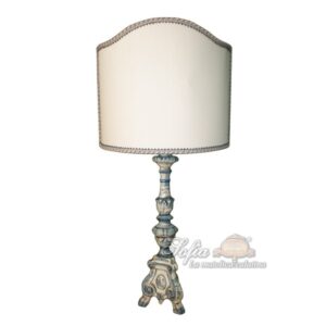 Lume a candelabro barocco h 42.5 mono blu (h72 c/paralume Ø35)