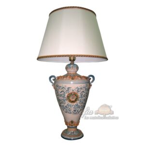 Lume coppa h 40 c/rosone plastico sofia tricolore (h72 c/paralume Ø45)