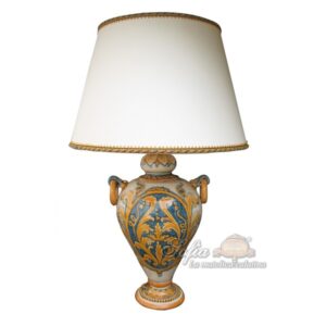 Lume anelli h 30 stile richard blu/arancio (h55 c/paralume Ø35)