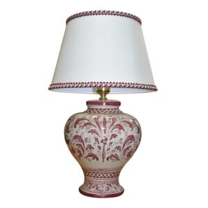 Lume collo rasato 2° M h 25 s. d'arte mono bordeaux (h52 c/paralume Ø35)