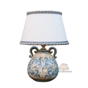 Lume mod. peppe comodino h 15 s. d'arte mono blu (h30 c/paralume Ø20)