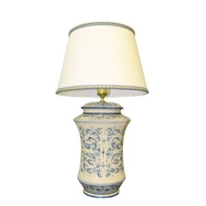 Lume albarello h 35 s. d'arte mono blu (h63 c/paralume Ø40)