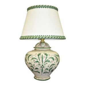 Lume palla comodino h 20 s. d'arte mono verde (h40 c/paralume Ø25)