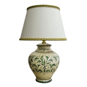 Lume boccia comodino h 20 s. d'arte mono verde (h40 c/paralume Ø25)