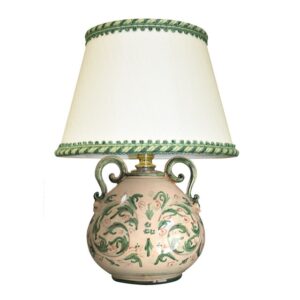 Lume mod. peppe 2° M h 30 s. d'arte mono verde (h60 c/paralume Ø40)