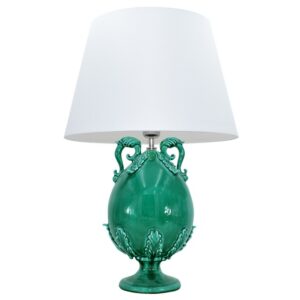 Lume uovo h 25 plastico sofia verde smeraldo (h47 c/paralume Ø30)