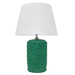 Lume pigna cilindro 2° M h30 Ø 17 verde smeraldo (h60 c/paralume Ø35)