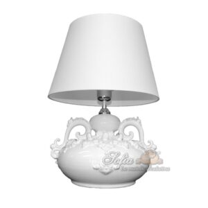 Lume bottiglia comodino 1°M h 15 plastico sofia white line (h29 c/paralume Ø20)