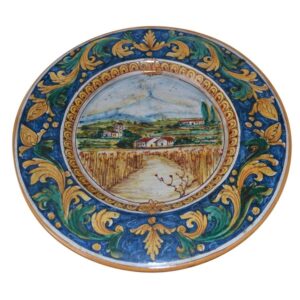 Piatto cap. prete Ø 35 c/etna frumento ornato calatino