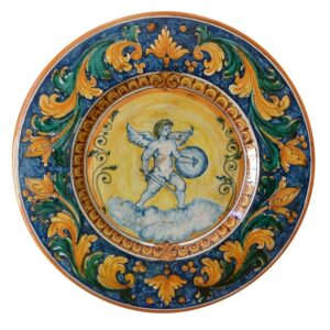 Piatto cap. prete Ø 40 c/soldato angelico ornato calatino