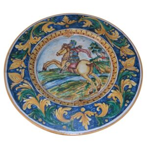 Piatto cap. prete Ø 35 c/cavaliere ornato calatino