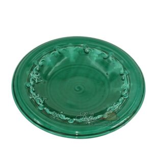 Piatto Ø 20 plastico sofia verde smeraldo - Bomboniera