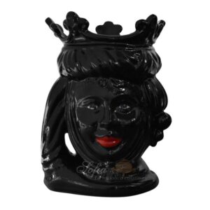 Testa h 20 black line lucido c/espressione femmina labbra rosse