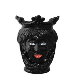Testa h 25 c/perline black line lucido c/espressione labbra rosse femmina