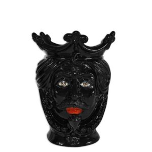 Testa h 25 c/perline black line lucido c/espressione labbra rosse maschio