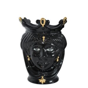 Testa h 25 liscia black/gold c/espressione s/bocca femmina