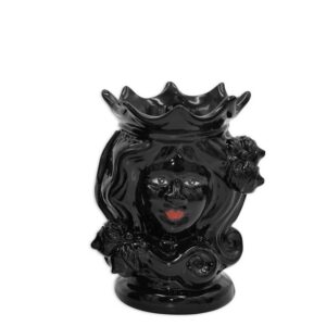 Testa h 15 black line femmina c/espressione labbra rosse