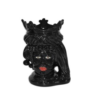 Testa h 20 black line lucido c/espressione labbra rosse maschio
